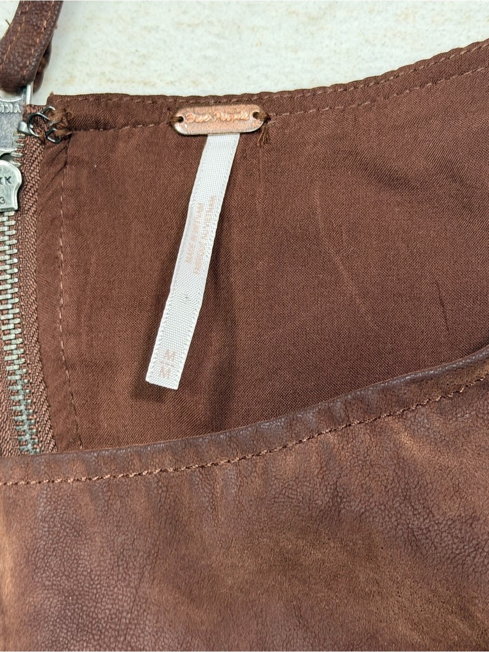 Free People Atlas Suede Mini Dress in Chicory Coffee - Picture 5 of 14